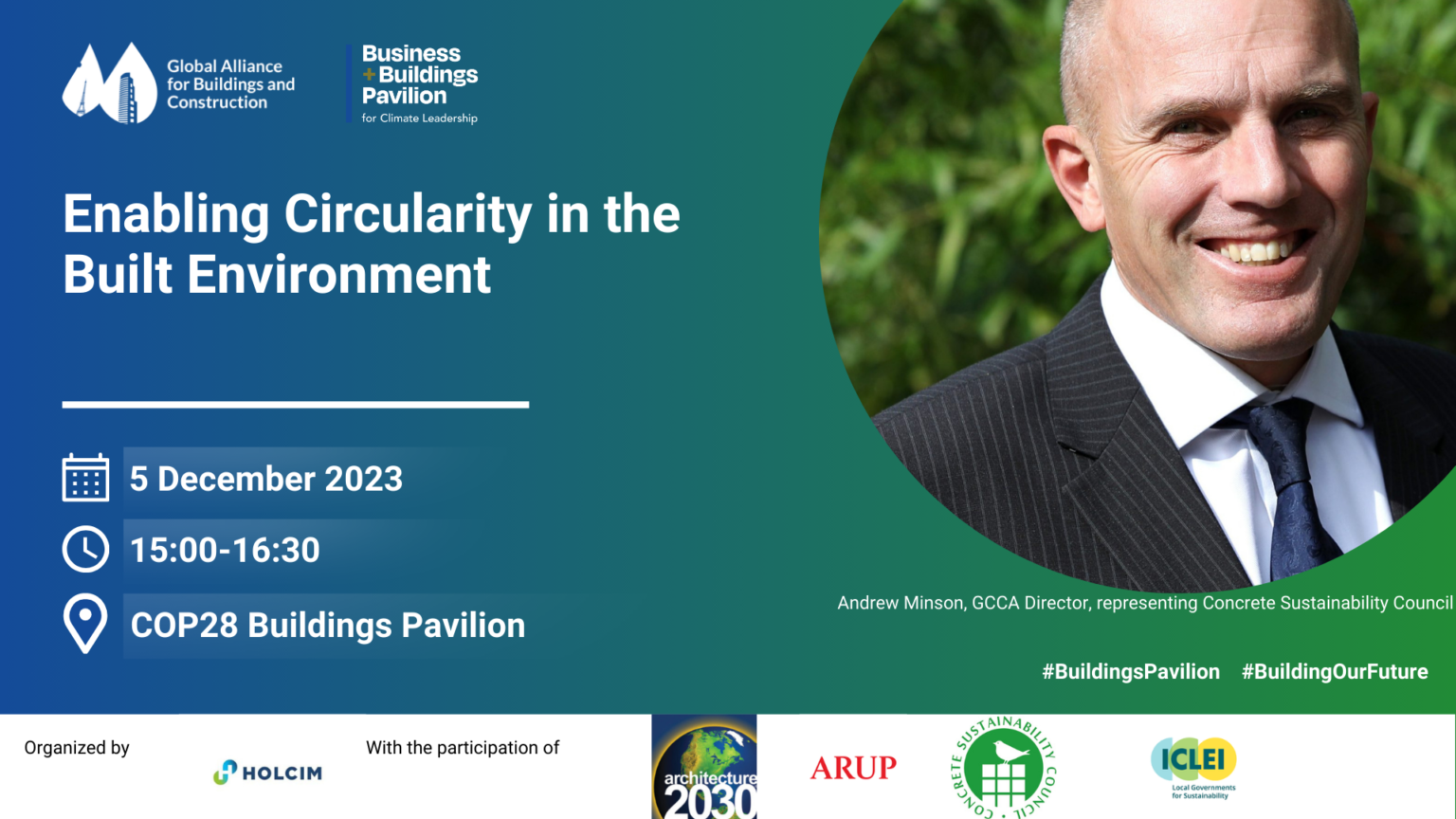 Dec 5 COP28, Dubai Enabling Circularity in the Built Environment ...